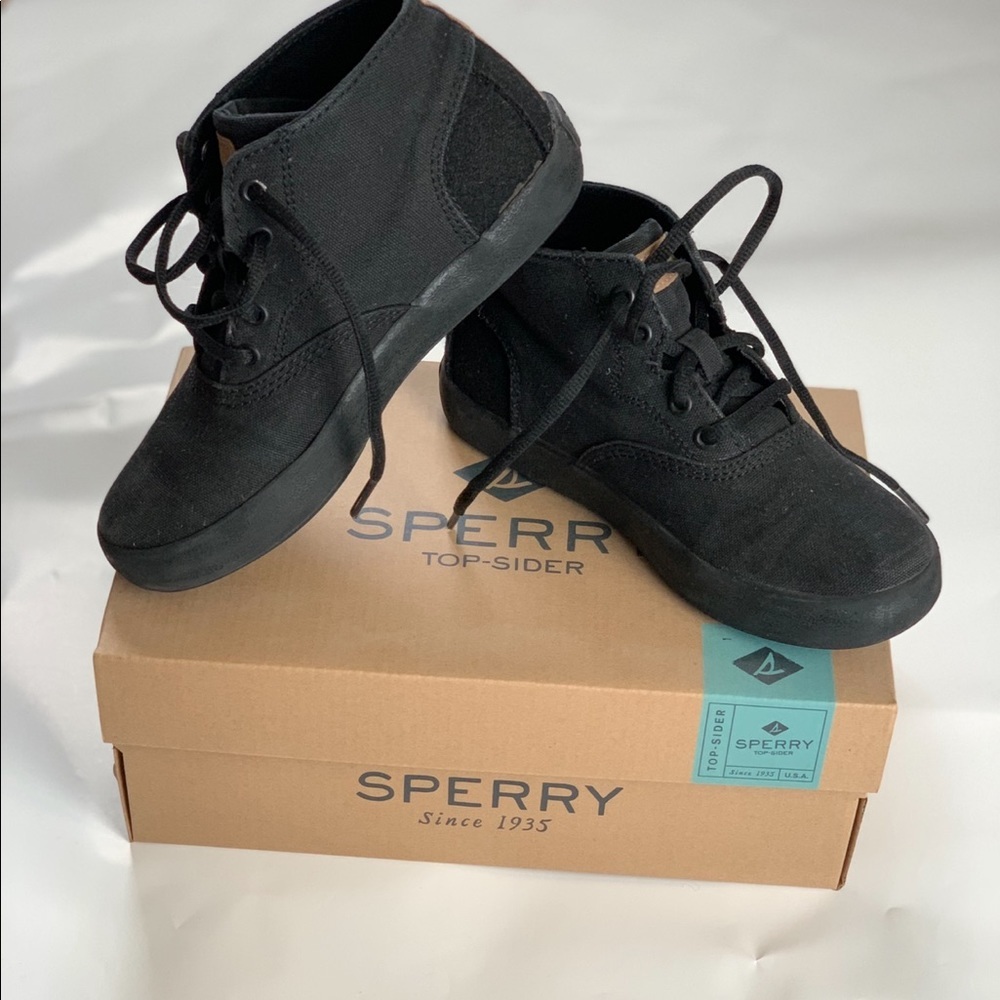 Sperry SP-Wahoo Mid Black Kids Size 13 M